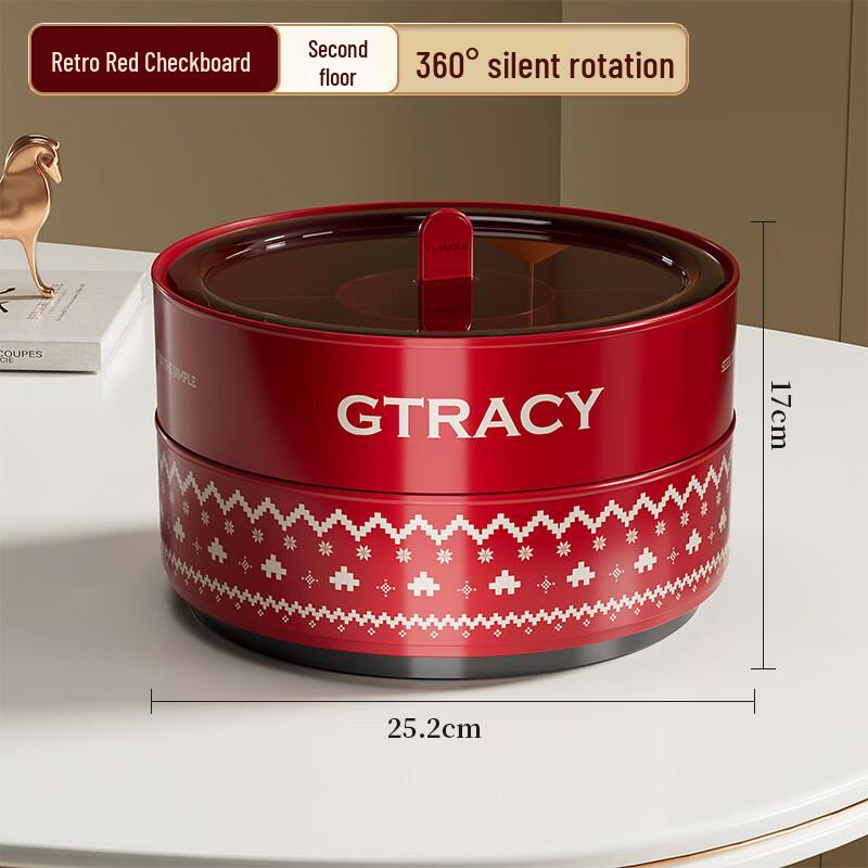 Elegant Rotating Double-Layer Fruit Tray