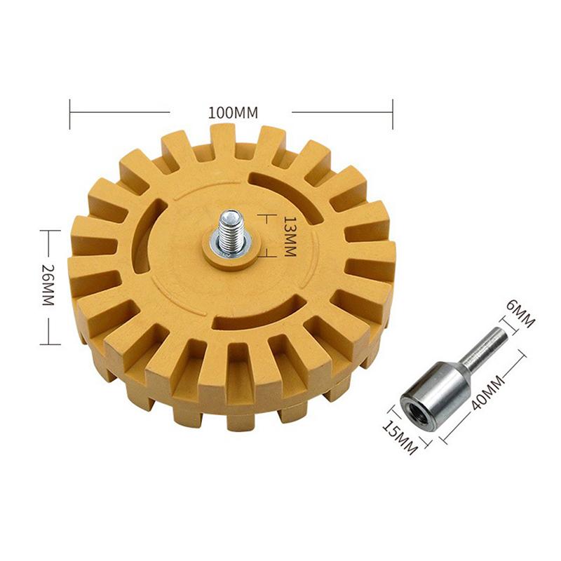 Araba Pnömatik Kauçuk Silgi Tekerlek Ped Kauçuk Disk Çıkartma Silgi Tekerlek Araba Sticker Sökücü Boya Temizleyici Araba Cilası Yardımcı Alet