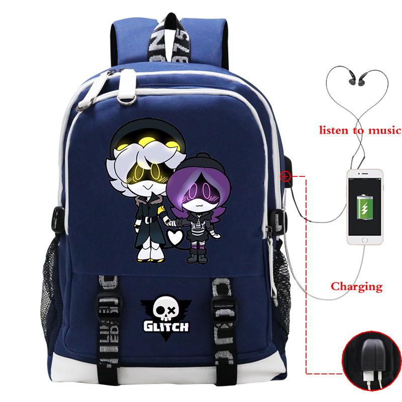 Murder Drones Peripheral Backpack USB Interface Cross-border Multifunctional Leisure Student School Bag