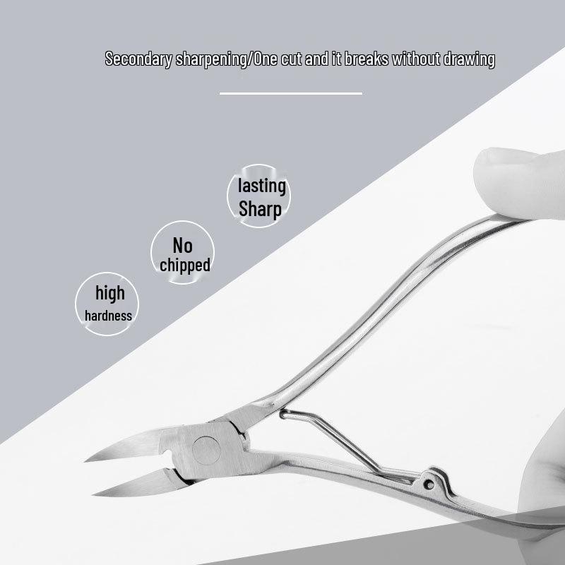 Stainless Steel Nail Care Set: Clipper, File, Cuticle Nipper, Ingrown Corrector, Pliers, Knife