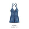 Kaslead New Women Clothes Western Style Neck Collar Backless Denim Jumpsuit 4365084 400