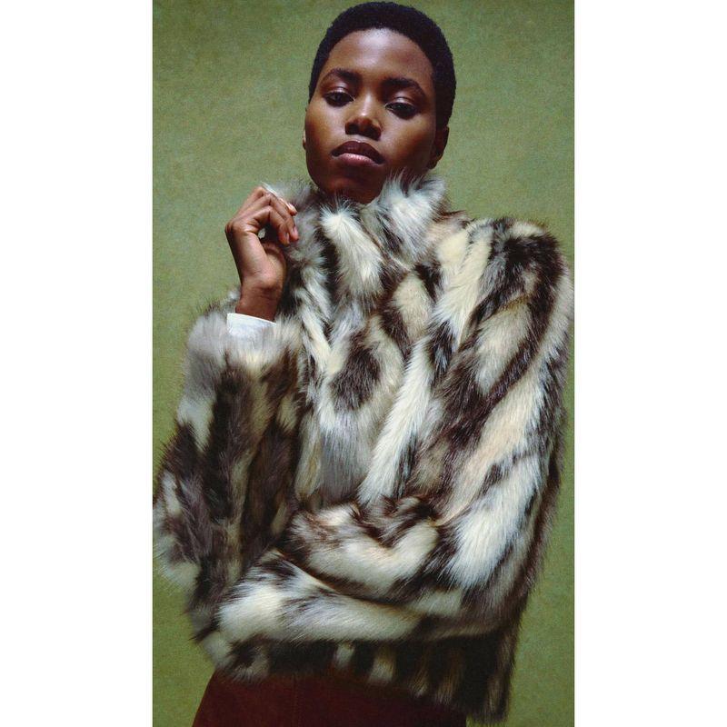 Za Autumn and Winter New Arrivals Women's Clothing Zr European and American Style Fashion Faux Fur Effect Coat Jacket 4360041