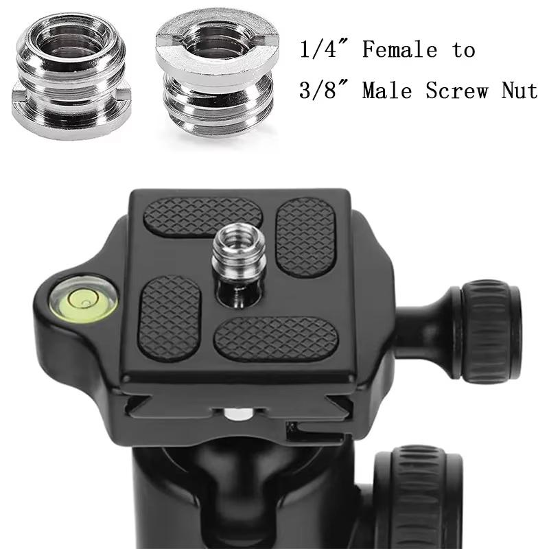 1/4" to 3/8" Screw Adapter Converter Threaded Spigot Mount for GoPro Action Camera Flash Tripod Monopod Light Stand Microphone