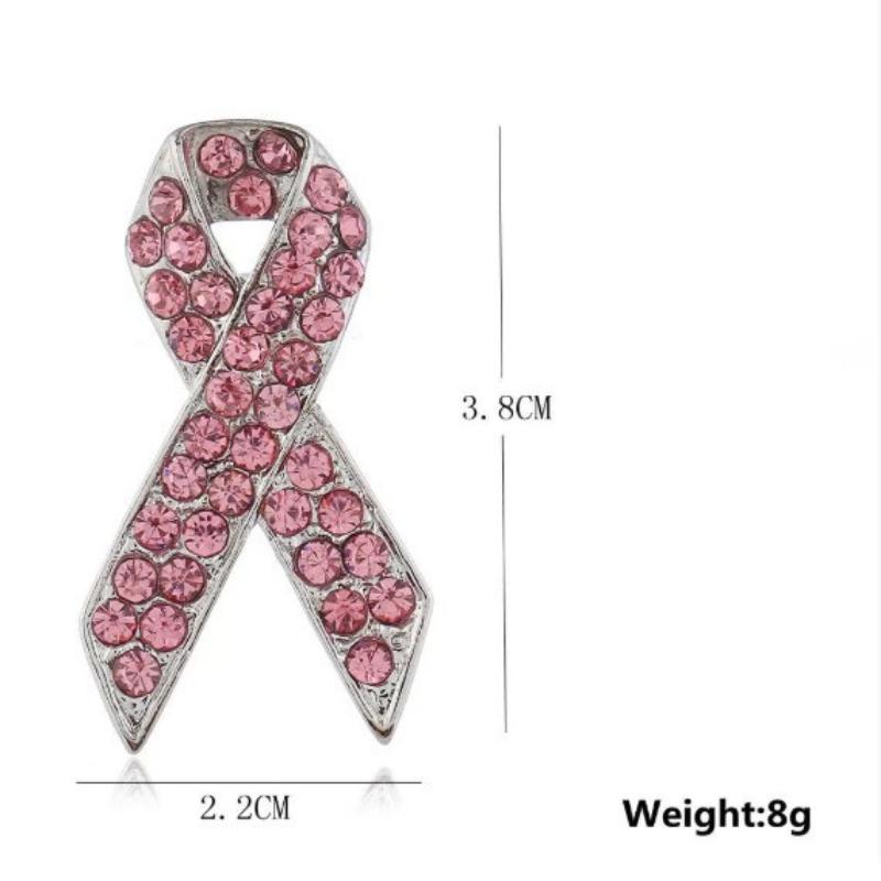 1 Stück Rosa Band Brosche Brustkrebs Aufmerksamkeits Schmuck Damen Metall Abzeichen Pins Spendenaktionen Veranstaltungen Geschenk
