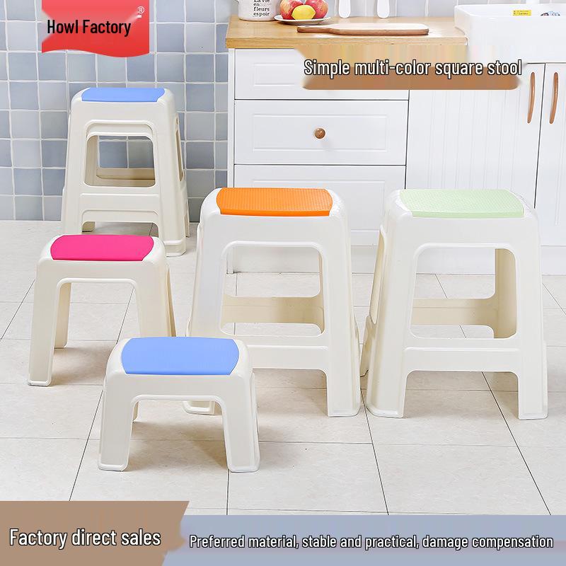Plastic Stool for Kitchen, Living Room, Bathroom, or Kids' Room - Versatile and Sturdy for Household Use