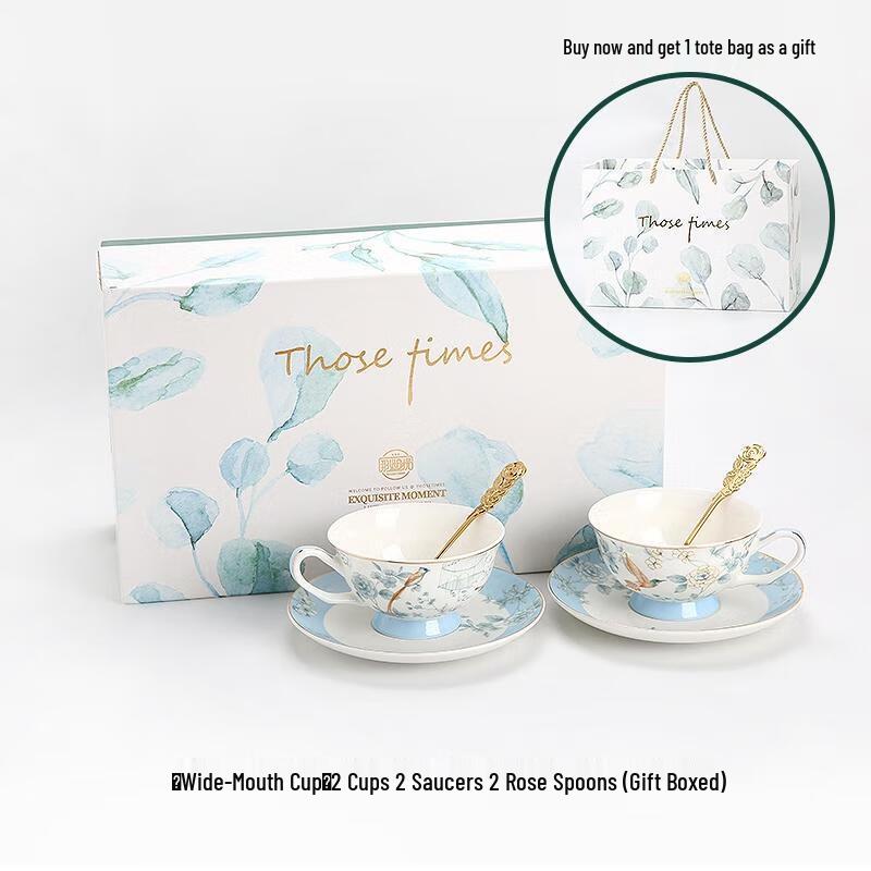 HANDUNYOU Wide-Mouth Coffee Cup Afternoon Tea Set