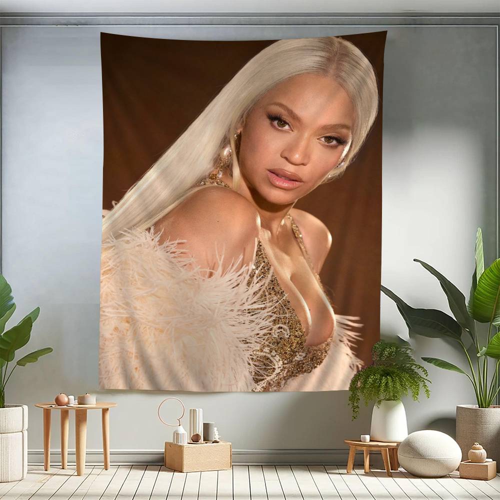 BBeyonce Hot Singer Colorful Tapestry Wall Hanging Bohemian Wall Tapestries Mandala Wall Art Decor