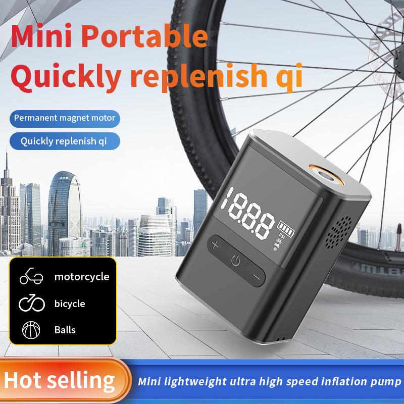 Mini Brushless Motor Road Mountain Bike Ball Air Pump Wireless Air Pump