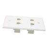 Ethernet Wall Plate 4 Port Cat6 Space Saving Good Fixation Internet Wall Plate with Screws for Home Office