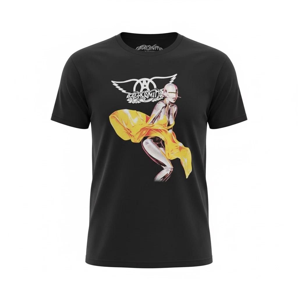 Unisex Adult Casual Graphic Aerosmith Sorayama Graphic T shirt T-Shirt XL