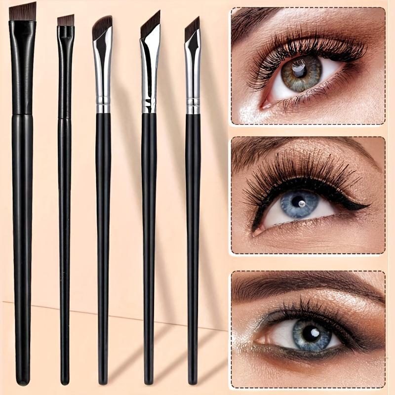 Precision Eye Makeup Brush Set (3/5/7-Piece) - Includes Angled Eyeliner, Eyeshadow, and Detail Brushes