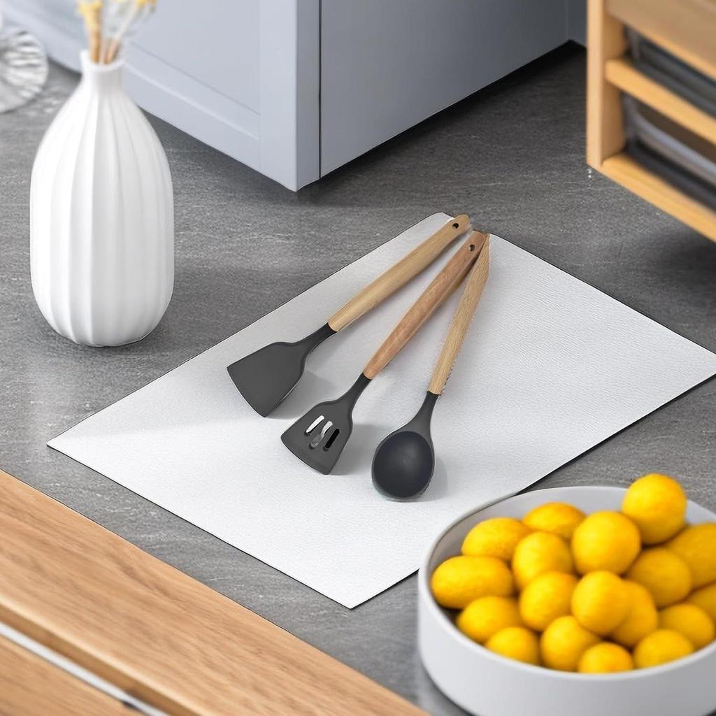 3-Piece Non-Stick Silicone Kitchen Utensils Set With Wooden Handle - Heat Resistant Cooking Spatula Cookware (Black)