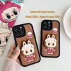 Cartoon Cute 3D Embossed Silicone Phone Case with Stand for Apple 15 Pro Max