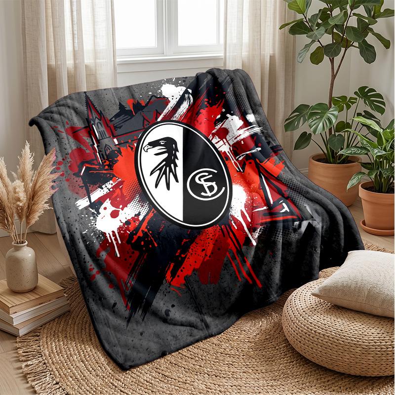 Coperta in Morbido Pile di Flanella FC SC Freiburg Leggera Accogliente Calda Coperta da Lancio per Divano Letto Arredamento per la Casa
