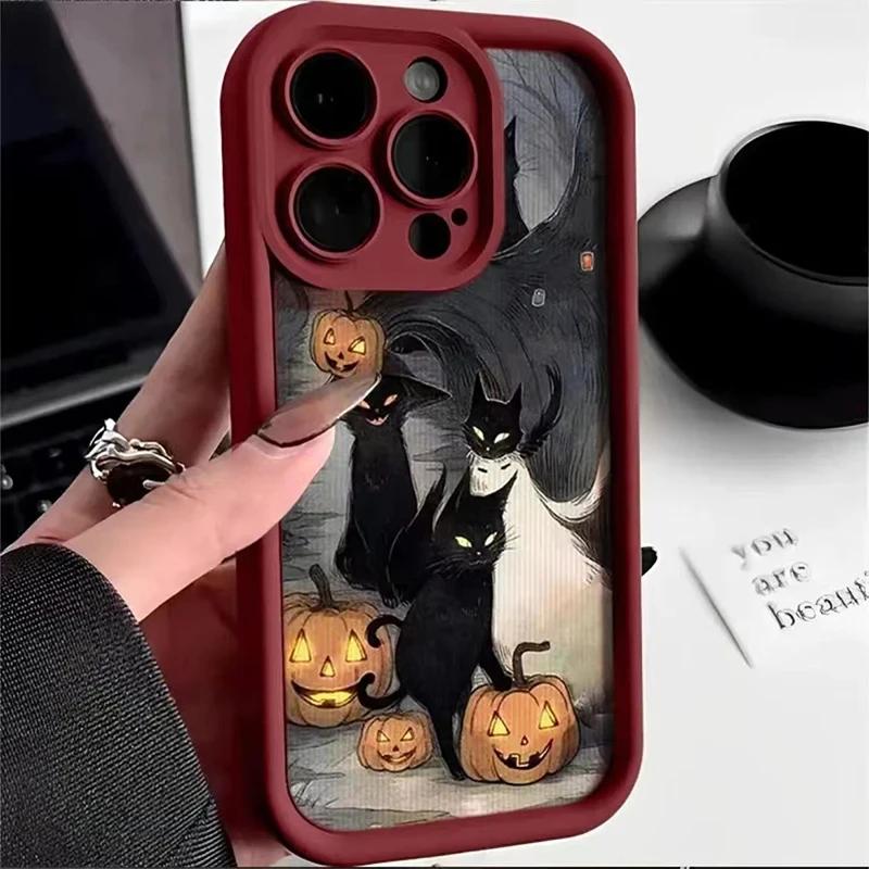 Dark Funny Monster Cat Fox Creative Phone Case For iPhone 17 16 15 14 13 11 12 Pro Max 7 8 Plus X XS XR Shockproof Back Cover