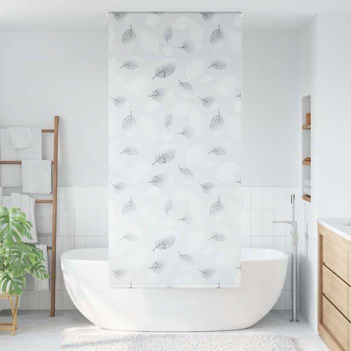 VidaXL Store enrouleur de douche 90x240 cm largeur du tissu 86 cm, store de douche, store enrouleur de rideau de douche, 4014857