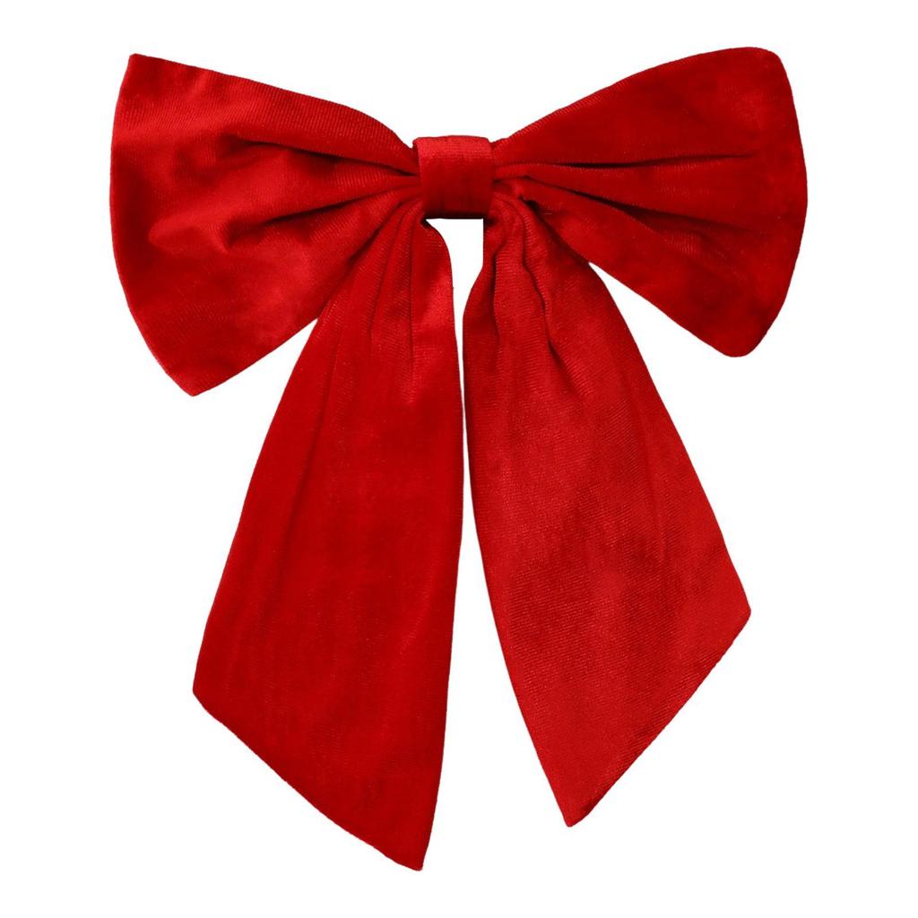 Christmas Bow Garland Bowknot Indoor Fireplace for Christmas Tree Door Craft Christmas Decoration Velvet Bow Hanging Ornament