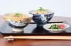 Mino Ware Pair of Rice Set of Made in Crane Blue MIG013 Bowls, 2, Medium-Sized, Japan, Design, & Orange,
