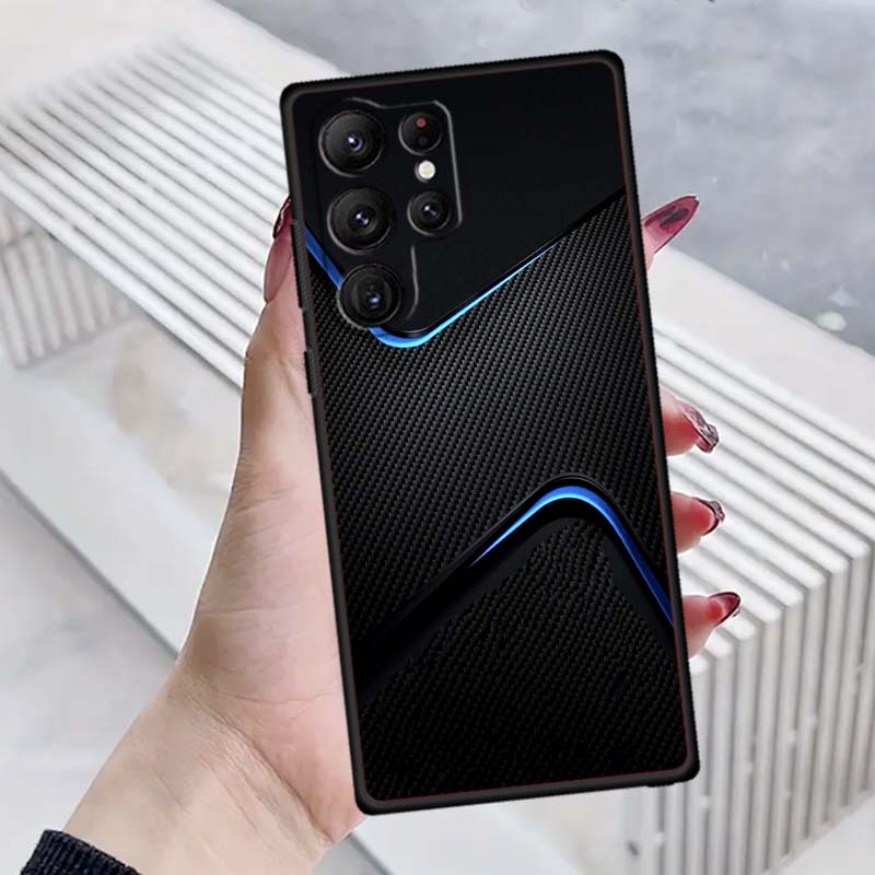 Art colored luminous pattern For Samsung Galaxy S26 S25 S24 S23 S22 S21 S20 Ultra Plus FE 5G Black Soft TPU Phone Case