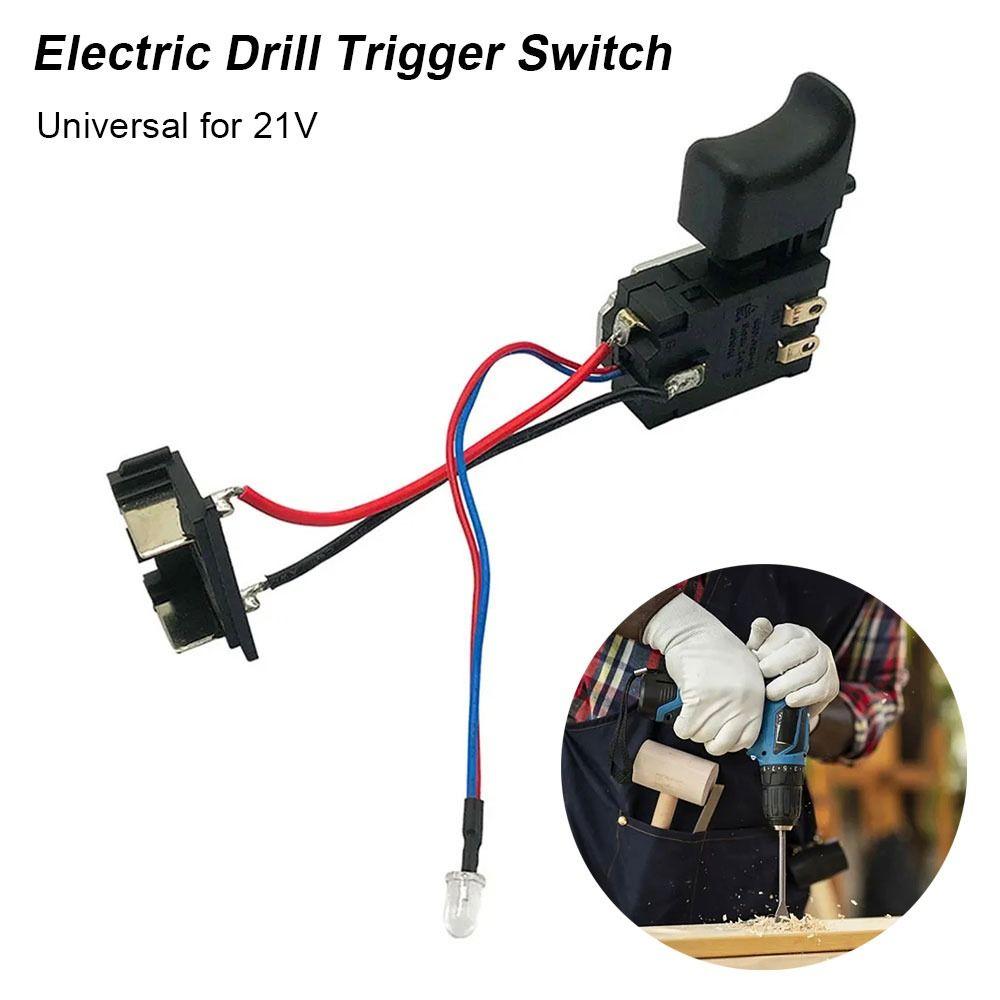 1Pcs Plastic Electric Drill Control Switch 21V Push Button New Trigger Switch  Cordless Drill