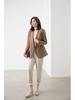 Women's Double-Breasted Slim-Fit Blazer - Formal High-End Jacket for Spring and Autumn