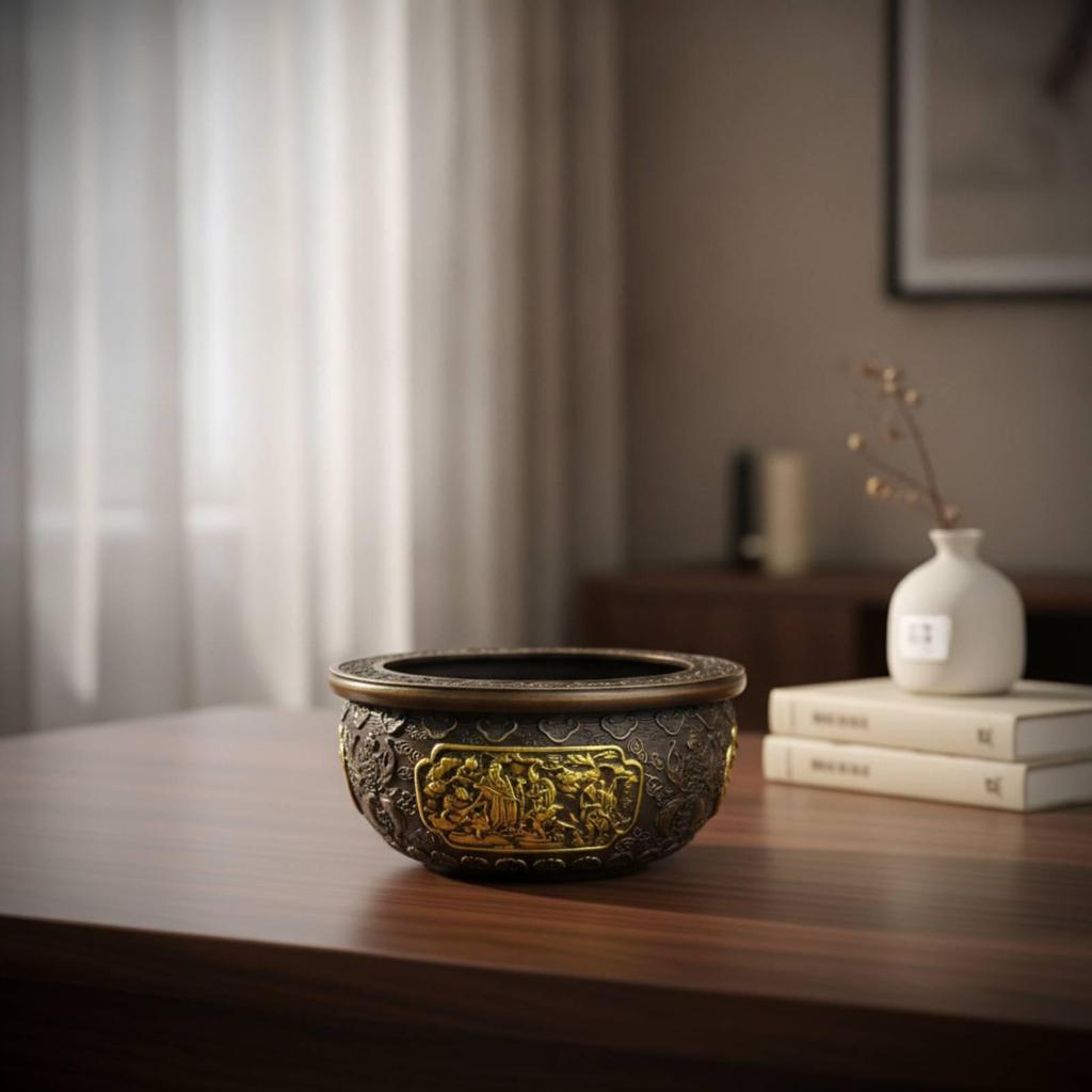 Incense Burner Brass Holder AntiqueStyle Censer for Collectors, Home Decor, Meditation, Tea
