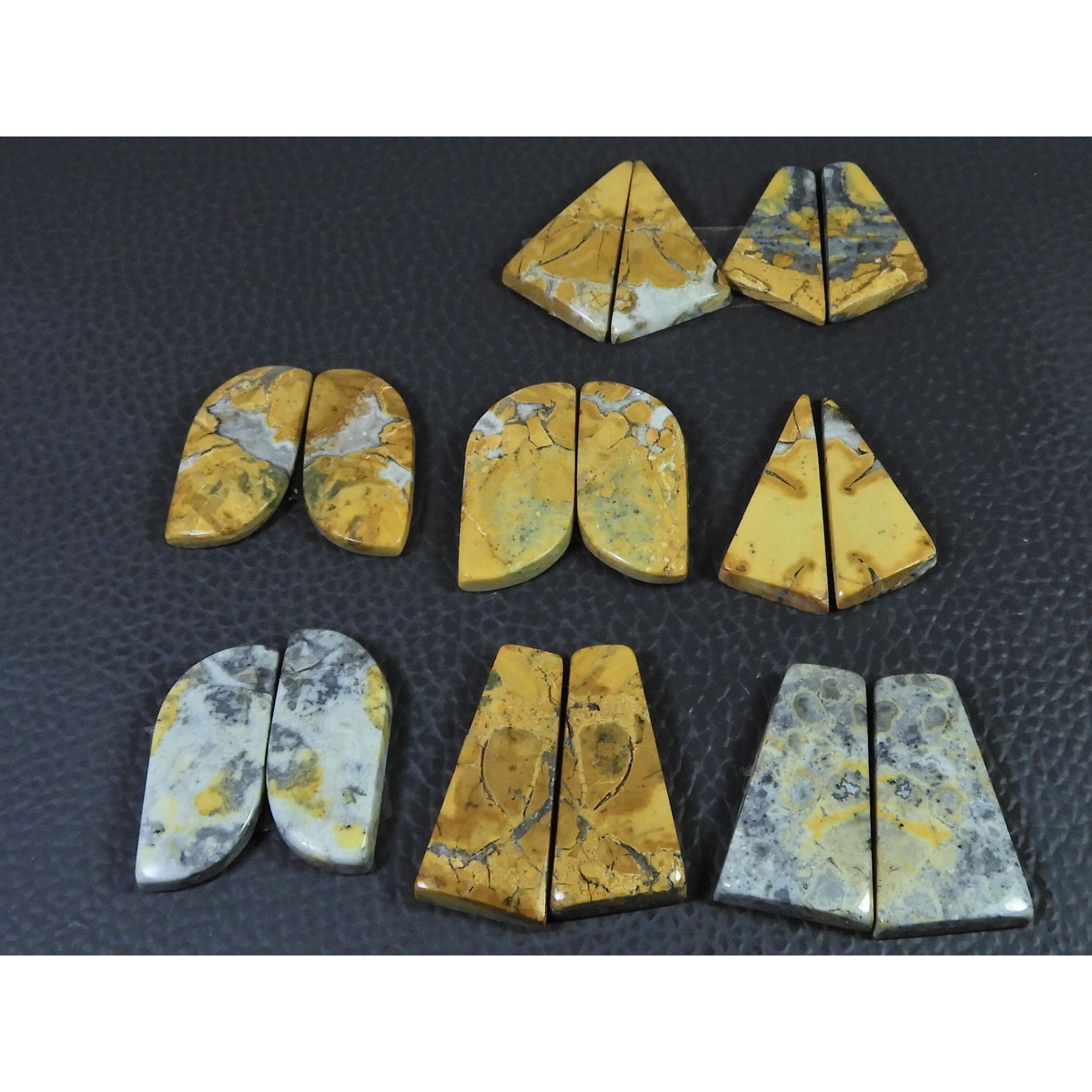 Natural Maligano Jasper Matched Pair Fancy Cabochon Loose Gemstone 8Pair Lot C-1848