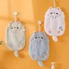 Cute Cartoon Tanuki Hanging Towel Coral Velvet Hair Does Not Lose Thick Cloth Absorbent Towels For Kitchen Bathroom Hand Towel