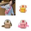 Kids Casual Canvas Crossbody Bag With Polyester Lining And Fun Pattern For School Outings