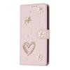 Small fresh diamond double-layer love flower suitable for Huawei Honor 600 Lite solid color leather pattern card leather case