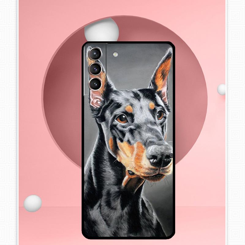 Dachshund Doberman Dog Case For Samsung Galaxy S22 S23 S24 Ultra Note 20 10 S8 S9 S10 Plus S21 S20 FE Soft Cover