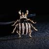 Vintage Enamel Beetle Brooches Women Men's Creative Bugs Pins Fashion Crystal Insect Badges Gift