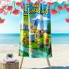 Simpsons Family Cartoon Print Beach Towel, Large Soft Quick Dry Towel for Beach Camping Swimming