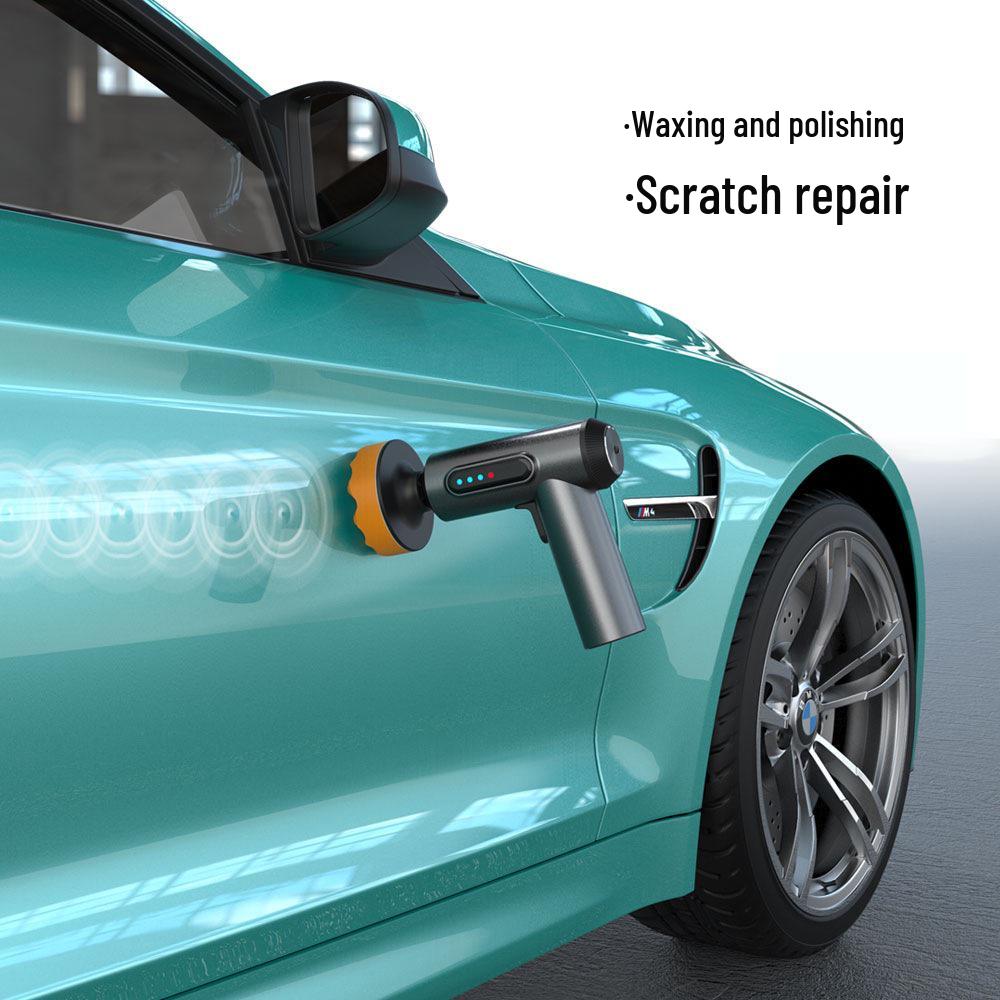 Cordless Car Polisher: Digital Display, Scratch Repair, Sponge Pads, Compact Size