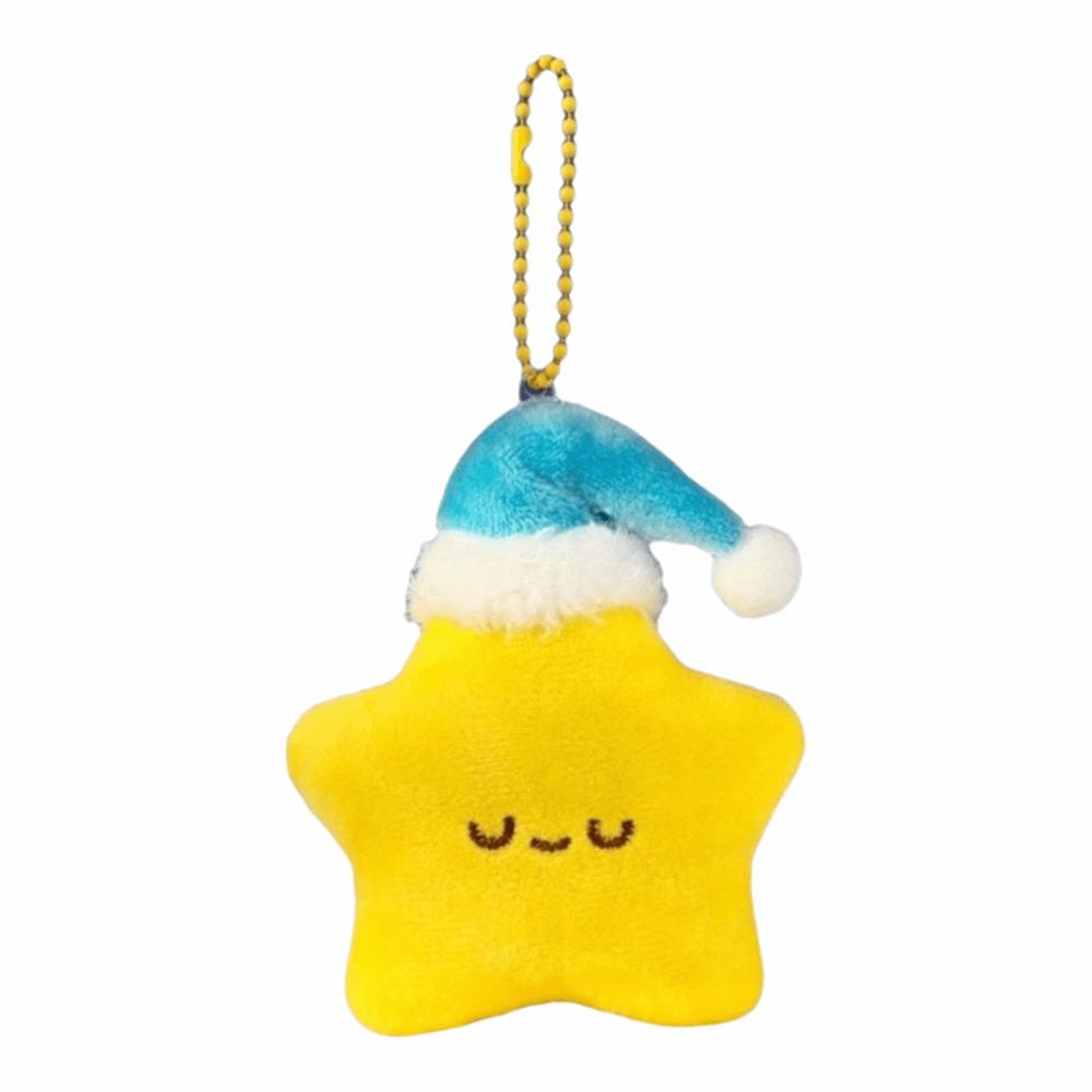 

Stuffed Doll Star Plush Key Chain Fluffy Bag Pendant Charms Kawaii Couple Keychain Christmas Gift Simple Good Night