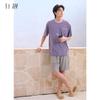 Xuan Liang Men's Sleepwear Summer Thin Modal Cotton Short Sleeved Shorts Large Ice Silk Cool Home Furnishing Set