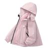 3-in-1 Skijacke für Mädchen: Mit Fleece gefütterter Ganzjahresmantel mit zweiteiligem Outdoor-Set für Kinder, neuer Stil 2026