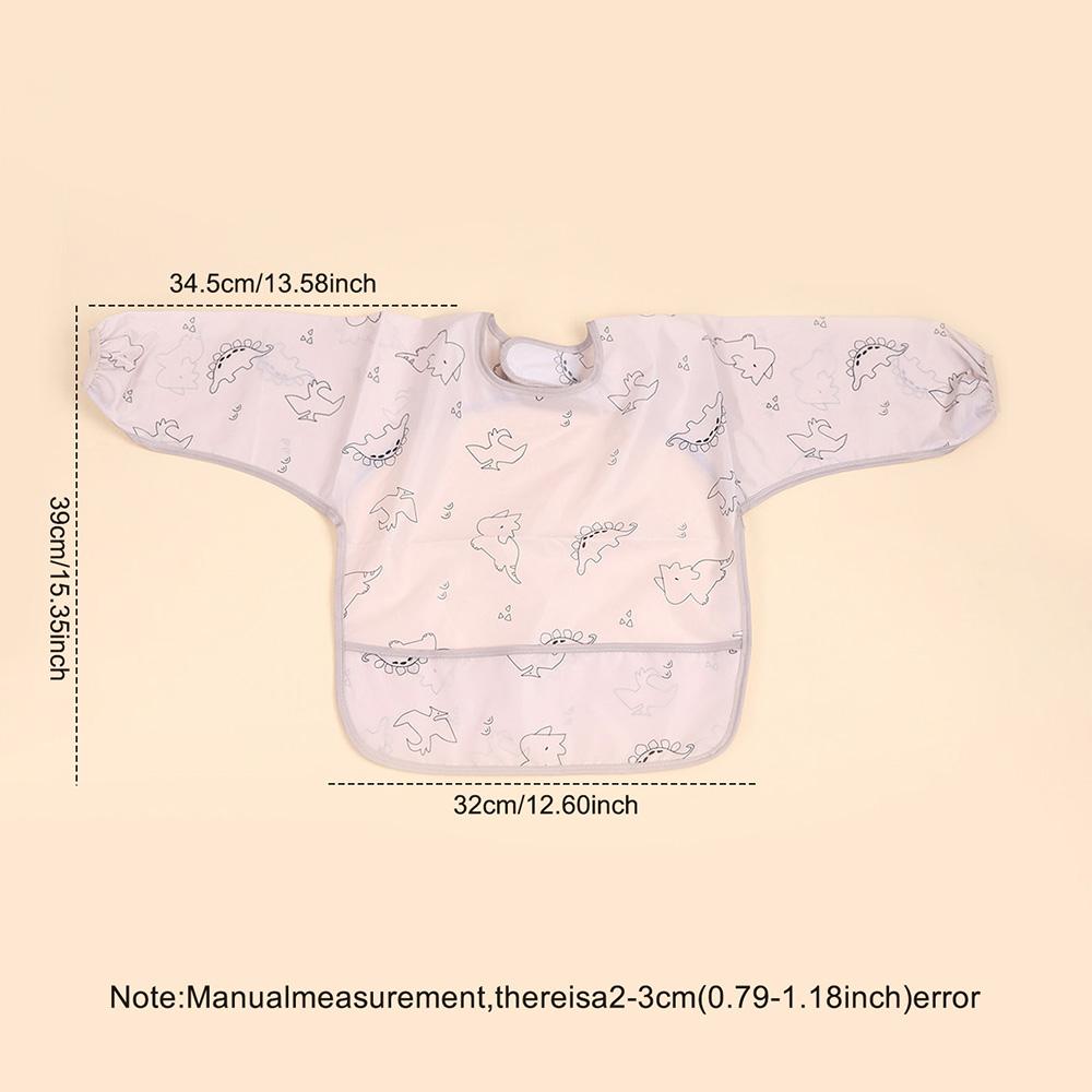 Waterproof Full Sleeve Baby Bibs Children Apron Long Sleeve Feeding Smock Kids Eating Breastplate Infant Scarf Clothing