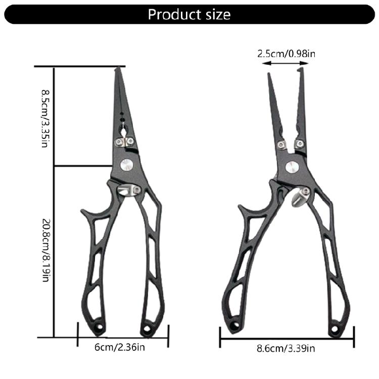 Plier Fishing Plier Fishing Tackle with Sheath and Coiled Lanyard Fishing Multitool Hook Remover Braided Line Cutter