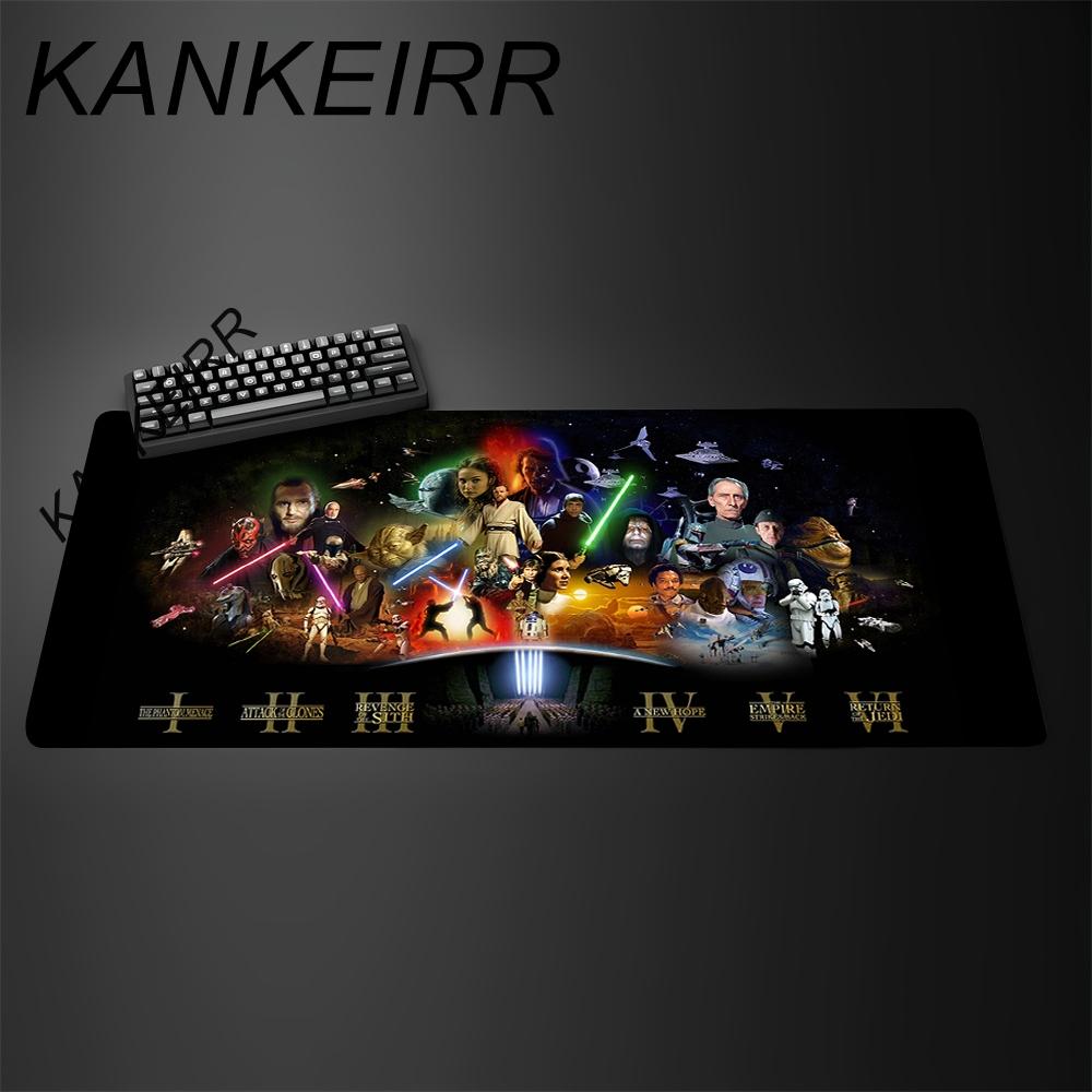 Large PC Gaming Nonslip Mouse Pad xmm Lock Edge Keyboard Mouse Mat Gamer Rubber Antislip Base Desk Mat Star Wars Mousepad