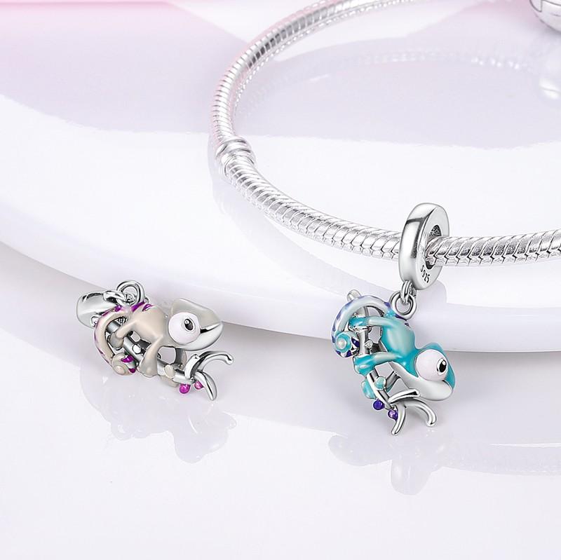 Charms Bead Copper Temperature-Chameleon Dangle Fit Bangle Bracelet Necklace Diy Jewelry