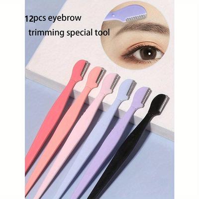 Straight Tip Eyebrow Trimmer Beauty Tools For Beginners, Anti-Scratch Eyebrow Razor, Hair Products And Accessories For Barber Salon Beauty