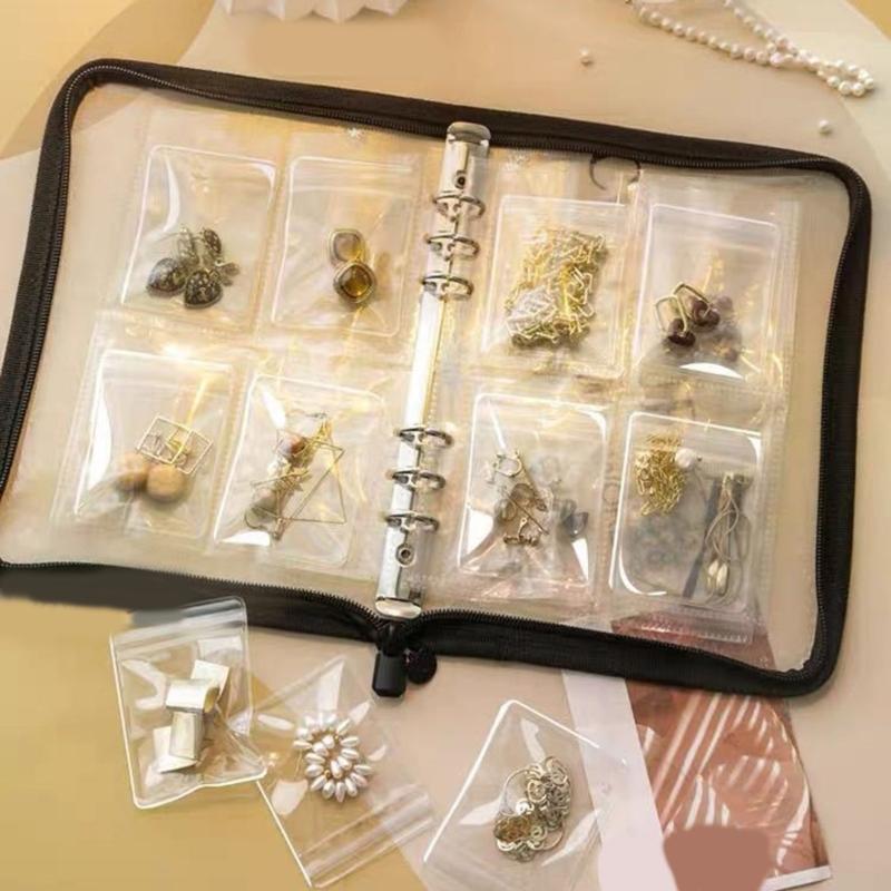 Jewelry Storage Solution with Individual Pockets Dust Proof Jewelry Holder with Fashionable Look for Women
