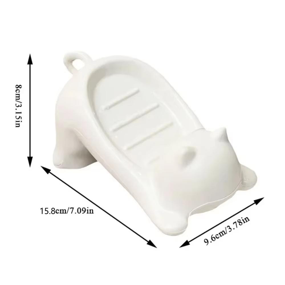 1-3pcs Cat Shape Soap Box Drainage Storage Rack Soap Container Bathroom Accessories No Water Accumulation Tools Home Decoration