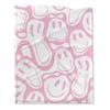 1pc Funny Smile Face Print Blanket, Soft And Comfortable Flannel Blanket, Gift For Friends, Family, Throw Blanket For Sofa Bed