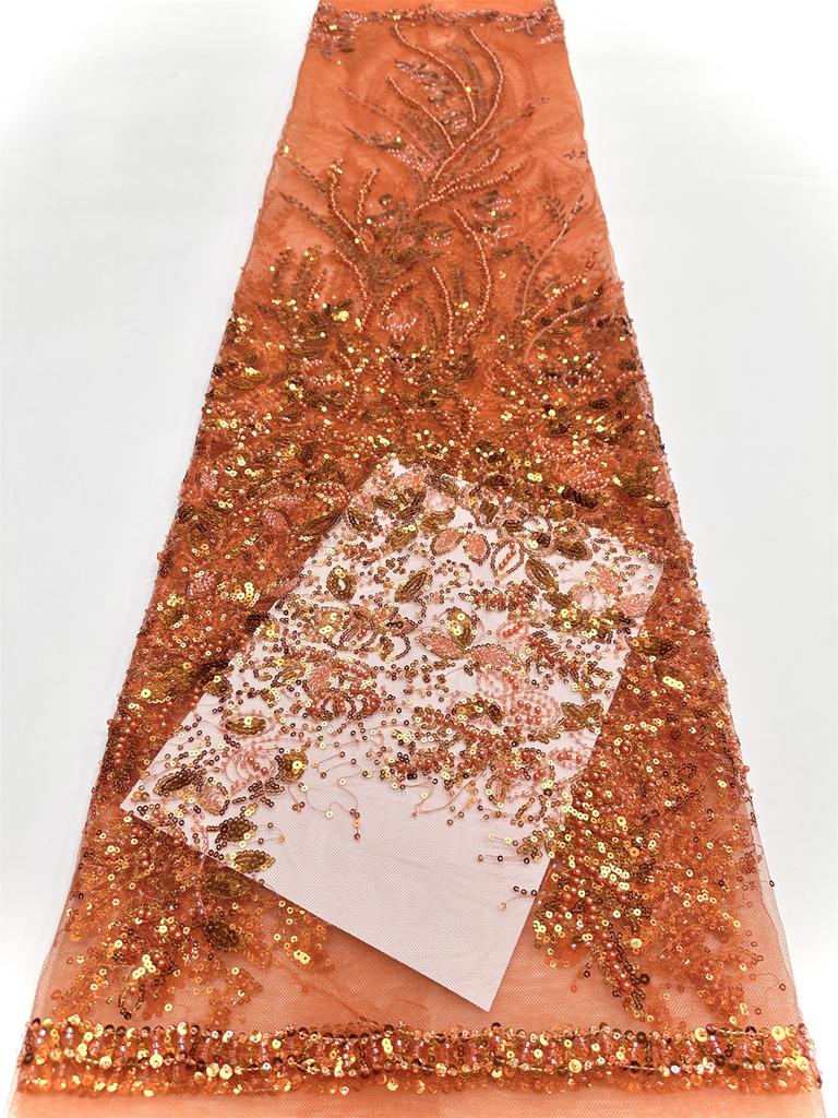 Luxury Hight Quality Nigeria Sequins Net Embroidery Lace Fabric African Mesh Lace Fabric 2025 French Tulle Lac For Women Wedding