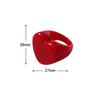 Anelli a Cuore Rosso Donna Uomo Colore Unico Cuore Pesca Anelli in Resina Acrilica Anelli alla Moda per Dita Gioielli Squisiti di Tendenza