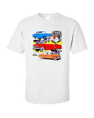 T-shirt Ford Auto d'Epoca 1952 1953 1954 Stampa Singola O Doppia