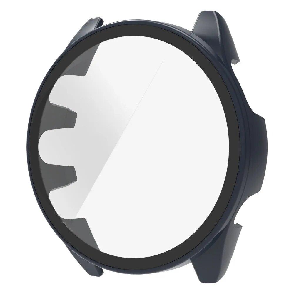 

Чохол для смарт-браслета PC Shell для годинника Garmin Forerunner165 Ободок Скляна плівка PMMA Захисні екрани Чохол Forerunner 165 Music Frame синій