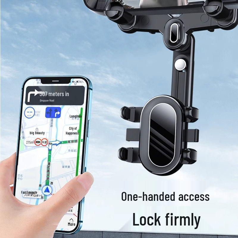 2025 Shockproof 360° AR Car Rearview Mirror Phone Holder